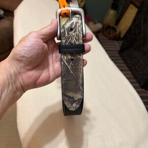 Realtree Men’s Black Belt with Camouflage Trim, Size Medium 34/36. NWT